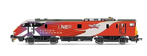 Image of Hornby Electric Train - R30165 LNER, Class 91, Bo-Bo, 91101 'Flying Scotsman' - Era 10 00 Gauge Locomotives for Train Set, Engine Models for Adults - 1:76 Scale Model Gift