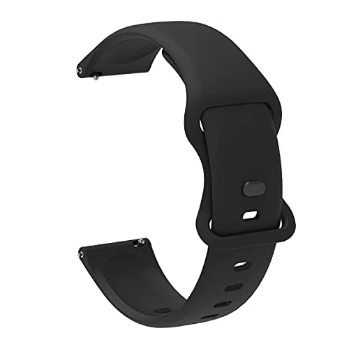Image of ERAKAFZTTK 20mm 22mm Silicone Band Fit For POLAR Pacer/Ignite 2 3/Unite Sport Bracelet Fit For Polar VANTAGE M2 M/Grit X Pro Tian Strap Correas(Black,22mm)