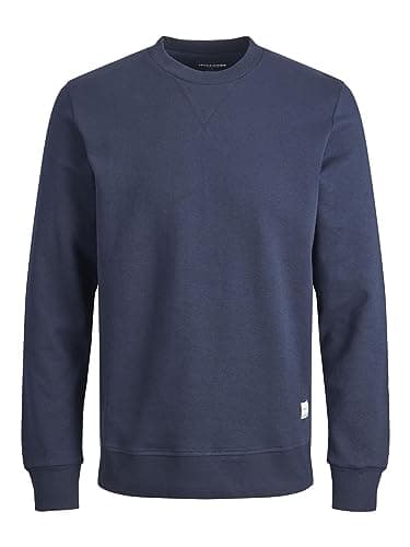Image of Jack & Jones Men's Jjebasic Crew Neck Noos Sweatshirt, Navy Blazer/Fit: Reg., S UK