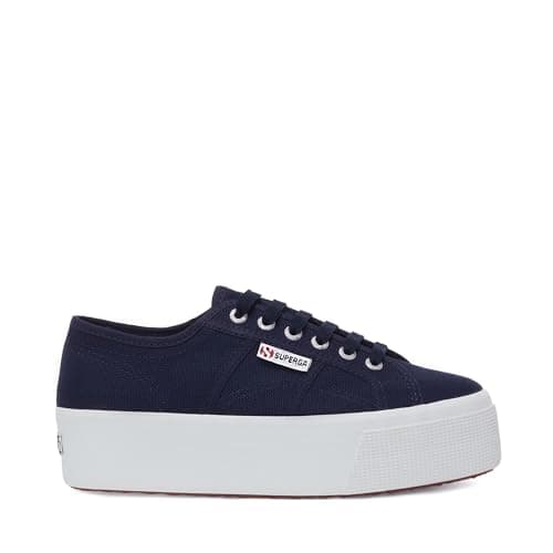 Image of Superga 2790 Cotw Linea Up and Down Women's Low-Top Trainers, dark blue, 9 UK