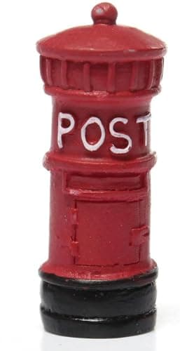 Image of Red Miniature Retro Postbox Craft Decor Garden Fairy Ornament Flower Pot Plant Home DIY Accessories