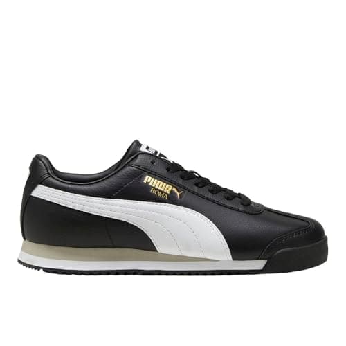 Image of PUMA Men's Roma Sneaker, 24-Standard Black White-Smokey Gray, 9