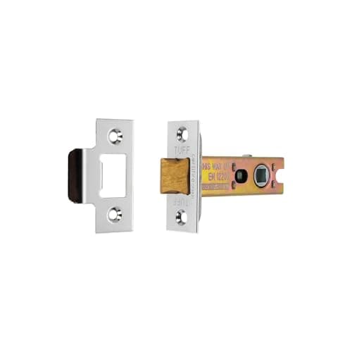 Image of CE Certified 3” Heavy Duty Fire Rated Nickel Plated Sprung Tubular Door Latch Lock 75mm – for Internal and External Doors 