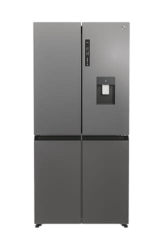 Image of Hoover Free Standing Cube Fridge Freezer, 4 Doors, No Frost, E Class, 463L Total Capacity, Non Plumbed, Silver 83x65x181cm - HHCR3818EWPL