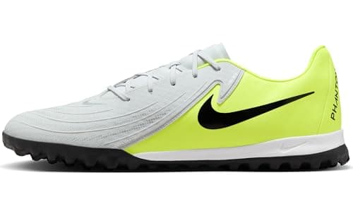 Image of Nike Men's Phantom Gx 2 Academy TF Low Top Football Boots, Metallic Silver Black Volt, 9 UK