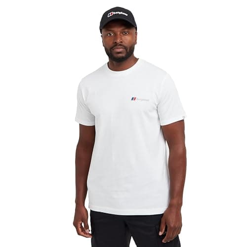 Image of Berghaus Men's Front & Back T-Shirt | 100% Cotton Non-Technical T-Shirt, Pure White, 2XL