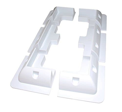 Image of LOWENERGIE 6 Piece Solar Panel Mounting Bracket White Rectangle Set Kit Adhesive Bond For Caravans, Motorhomes, Boats & Any Flat Surface