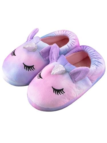 Image of Harry Bear Unicorn Tie Dye Slippers | Unicorn Slippers For Girls | Pink 5