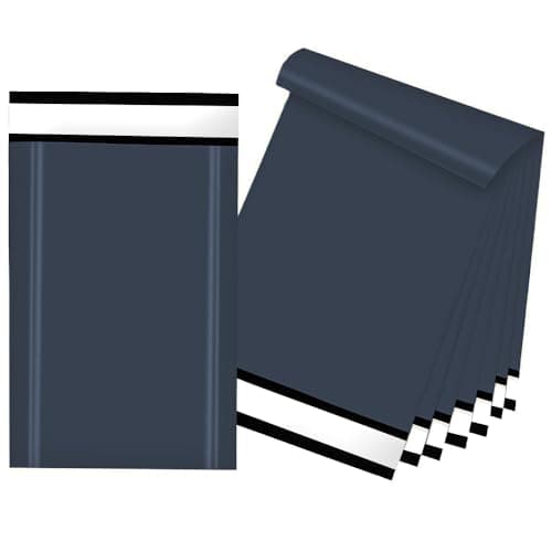 Image of Venuscello® 500 x Polythene Mailing Bags 8" x 12" Misprinted Dark Grey Postal Postage Packaging Shipping Parcel Mailers for Packing Delivery Package Mail