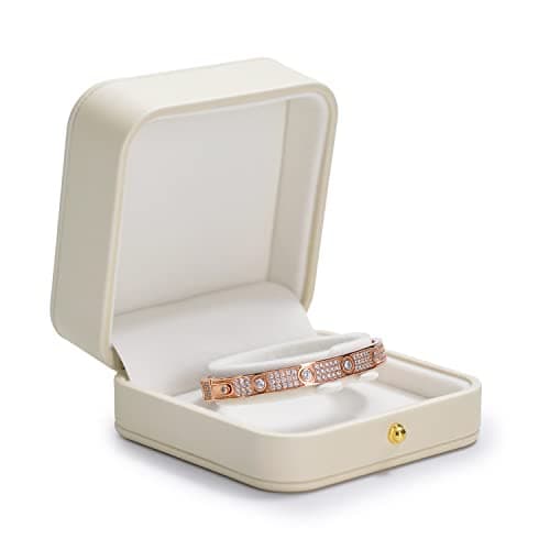 Image of Oirlv Gorgeous Bracelet Gift Box Beige Bracelet Bangle Storage Case for Home Organisation & Special Occasions