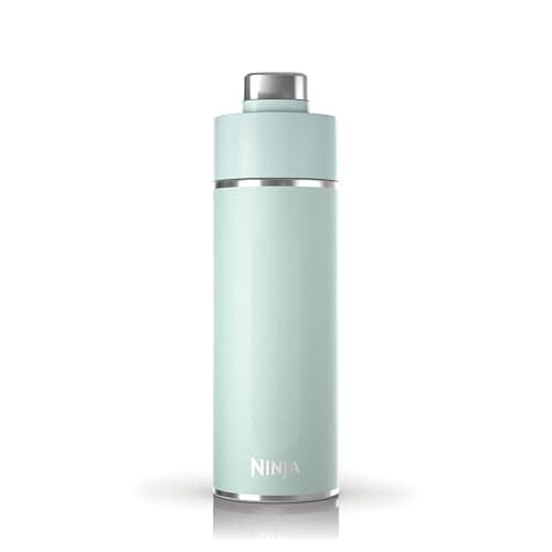 Image of Ninja Thirsti Water Bottle and Flask 530 ML with Leak-Proof Lid, Designed for Carbonated, Hot & Cold Drinks, Ideal for Travel & Sports, Triple Insulated, Stainless Steel Bottle, Mint, DW1801EUUKMT