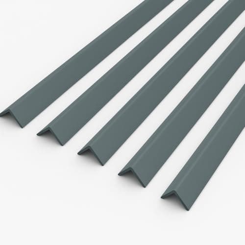 Image of Anthracite Grey 1 Metre UPVC Plastic Rigid Angle 10 x 10mm Corner Cover Trim 90 Degree (5)