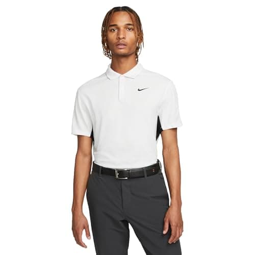 Image of Nike Dri-FIT ADV Tiger Woods Men's Golf Polo, White/Photon Dust/Black, XXL