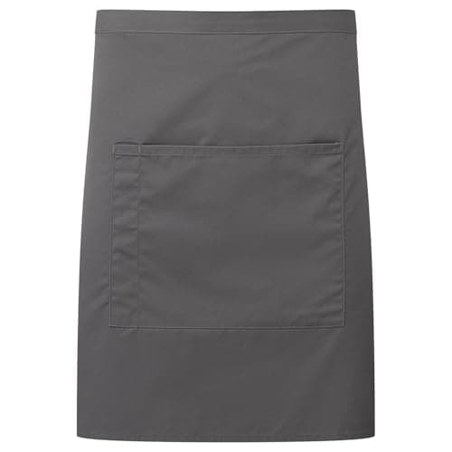 Image of Premier Colours Front Pocket Waist Apron (One Size) (Dark Grey)