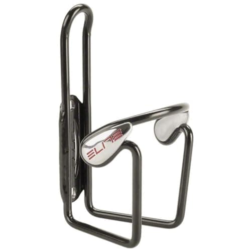 Image of Elite Ciussi Gel Bottle Cage Black – Aluminium Bike Bottle Holder with Anti-Vibration Gel Inserts – Secure No-Rattle Fit – For Road Bike, MTB & Gravel Cycling