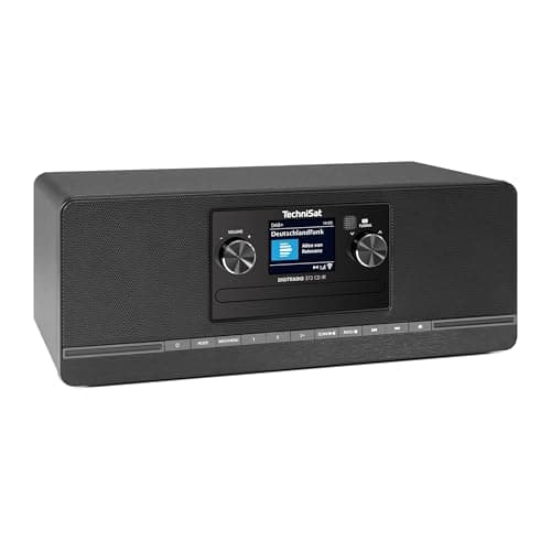Image of TechniSat DIGITRADIO 372 CD IR – Stereo internet radio with DAB+, FM, CD player, Wi-Fi, Bluetooth, colour display, USB, AUX, headphone jack, alarm clock, 10 W, app control and remote control – black