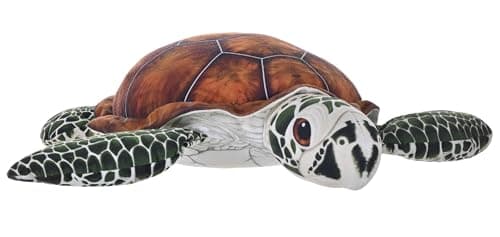 Image of Wild Republic Naturekins Green Sea Turtle, Stuffed Animal, 12 Inches, Plush Toy, Fill is Natural Rubber