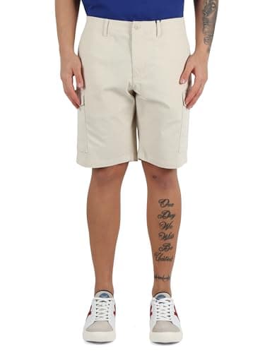 Image of Tommy Hilfiger Men's Harlem Cargo 1985 MW0MW23573 Cargo Shorts, Beige, 31W