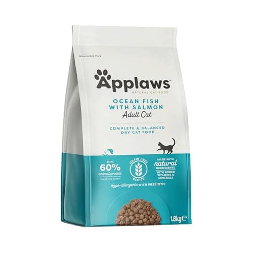 Image of Applaws Complete and Grain Free Dry Cat Food, Adult Ocean Fish with Salmon, 1.8kg (Pack of 1)