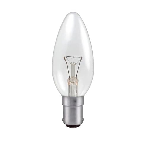 Image of 10 Pack 30w = 40W Clear Candle SBC B15 Small Bayonet Cap Light Bulbs