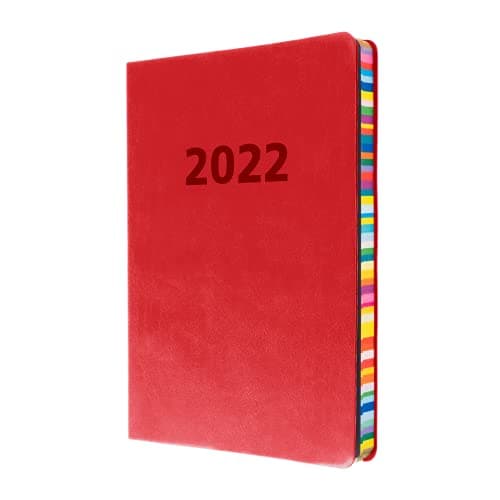 Image of Collins Edge Rainbow A5 Week to View 2022 Diary - Red
