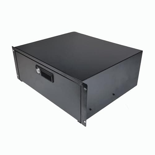 Image of 19” Rack Mount Locking Drawer – 4U Height, 370mm Depth – Secure Metal Storage for Server Rack, Network Cabinet & Flight Case