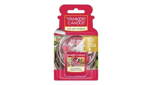 Image of Yankee Candle Car Jar Ultimate Air Freshener | Red Raspberry | Lasts up to 4 Weeks