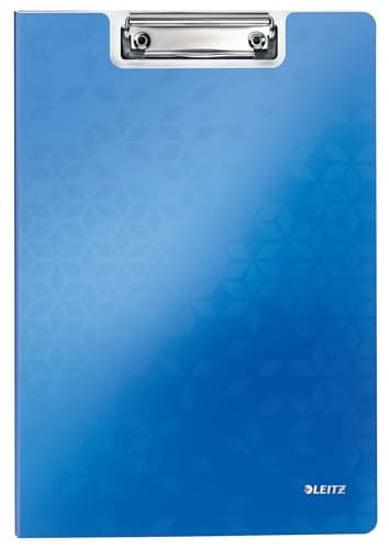 Image of Leitz A4 Clipfolder with Cover, Lightweight Polyfoam, WOW Range, Metallic Blue,41990036