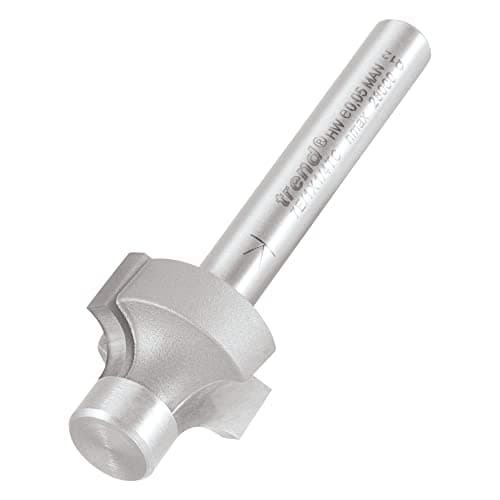 Image of Trend Professional Pin Guided Round Over Router Cutter, 4.8mm Radius, 1/4 Inch Shank, 19mm Cut Diameter & 11.8mm Cut Length, Tungsten Carbide Tipped, 7E/1X1/4TC