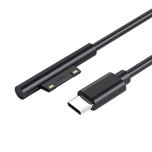 Image of 1.8m Surface Connect to USB-C Charging Cable, Compatible with Microsoft Surface Pro 7/6/5/4/3, Surface Laptop 1/2/3, Surface Go 1/2 – Works with 45W 15V3A USB-C Charger, Lightweight & Durable