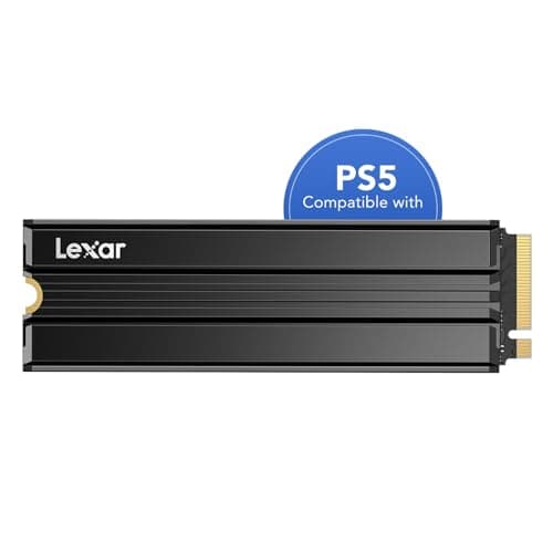 Image of Lexar NM790 1TB SSD with Heatsink, M.2 2280 PCIe Gen4x4 NVMe 1.4 Internal SSD, Up to 7400MB/s Read, Up to 6500MB/s Write, Internal Solid State Drive for PS5, PC, Laptop, Gamers (LNM790X001T-RN9NG)