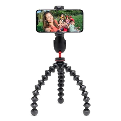Image of JOBY GripTight Pro 3 GorillaPod Phone Clamp Compatible with iPhone and Android, GorillaPod 1K Included, Flexible Legs, Smartphone Clamp with 2 Cold Shoes, 360° Rotation, Black