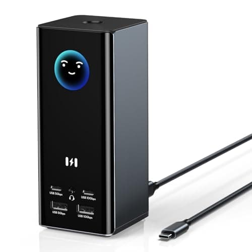 Image of Selore USB C Docking Station 3 Monitor, 17-in-1 Triple Display Dock 4K@60Hz with 3 HDMI/2 DisplayPort, 100W PD, 10Gbps USB 3.1/3.0, Gigabit Ethernet, SD/microSD, Smart Display, Laptop Dock for Dell/HP