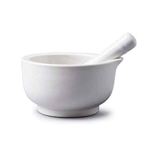 Image of Large Mortar and Pestle Set – WM Bartleet & Sons 14cm Pestle and Mortar Grinder Perfect for Crushing and Grinding Herbs and Spices with Ease – Made from Hard Wearing Porcelain