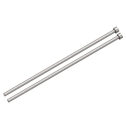 Image of sourcing map Straight Ejector Pins, 8mm (5/16") Dia. 65Mn Steel Round Tip Punch 300mm (12") Long for Mechanical Maintenance 2Pcs