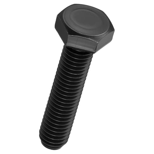 Image of Kozelo 2 Pcs Hex Head Screws Bolts - [M10-1.5x45] Carbon Steel Grade 10.9 Fully Threaded Hex Tap Metric Hexagon Head Machine Bolts Left Hand External Hex Drive, Black