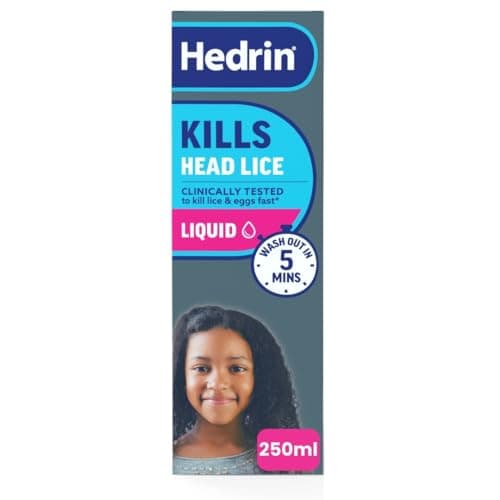 Image of Hedrin Kills Headlice Liquid Gel, Fast and Effective Lice and Nit Treatment, Kills Head Lice and Eggs, 8 Treatments, Clinically Tested, Suitable for Adults and Children, 250ml