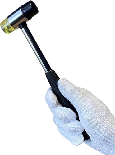 Image of BOOSDEN Double-Faced Soft Hammer Mallet, 25mm Small Rubber Hammer, Replaceable Head Hammers, Non-Marring Soft Hammer for Picture Hanging, Upholstery, Jewelry, Furniture Assembly