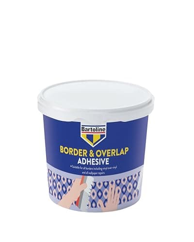 Image of Bartoline Border & Overlap Adhesive 1kg, for 40m Border Wallpaper Adhesive for Decorative Borders & Vinyl, Fixes Seams & Repairs Ripped Wallcoverings, Fast-Drying & Strong Hold