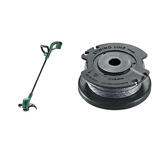 Image of Bosch Cordless Grass Trimmer EasyGrassCut 18V-230 (1x Battery, 18 Volt System, Cutting Diameter: 23 cm, in Carton Packaging) & Easygrasscut Spool with 4 m 1.6mm Line