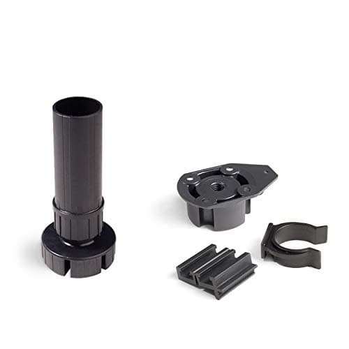Image of Emuca 2022417 feet, Furniture Black Plastic, Set of 4 Adjustable Cabinet Legs 100mm-high
