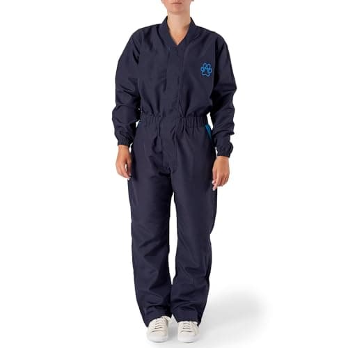 Image of Groomers Jemima Jumpsuit Navy | Professional Hair-Resistant Grooming All-in-one M