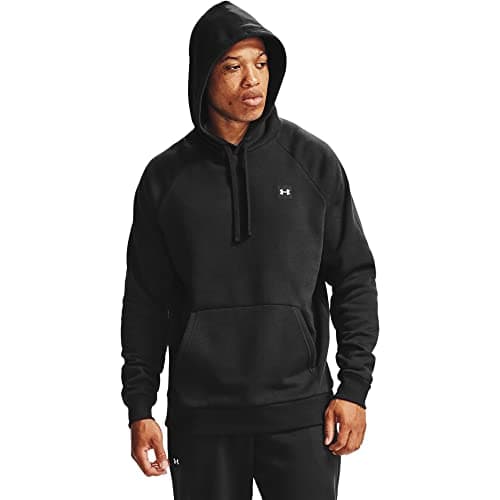 Image of Under Armour Men Rival Fleece Hoodie, Men’s running hoodie with loose fit, comfortable and warm hooded jumper for men