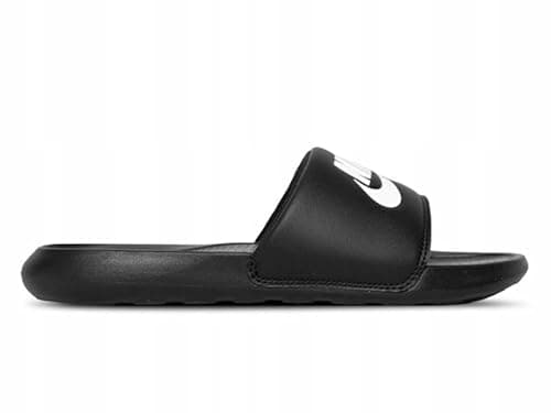 Image of NIKE Victori One Slide slippers Black White Black, 6 UK