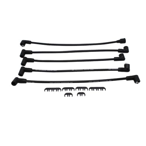 Image of 5 Pcs Ignition Wire Cable 8mm Black Silicone Spark Plug Lead Set Fits For Classic Mini GHT241