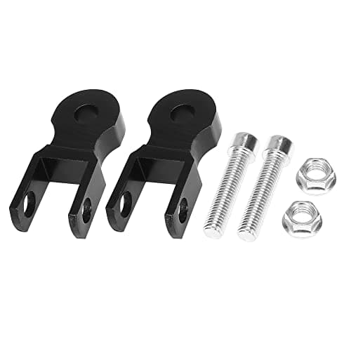 Image of F FIERCE CYCLE Pair 5cm Motorcycle Shock Absorber Height Extension Black