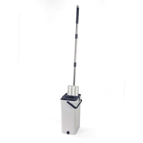 Image of Beldray Deep Clean Ultimate Flat Head Mop & Bucket Set – Triple Function System with Fresh & Dirty Water Compartments, Integrated Spray, 180° Swivel Mop Head, 2 Scrubbing & Polishing Pads, 2L Tank