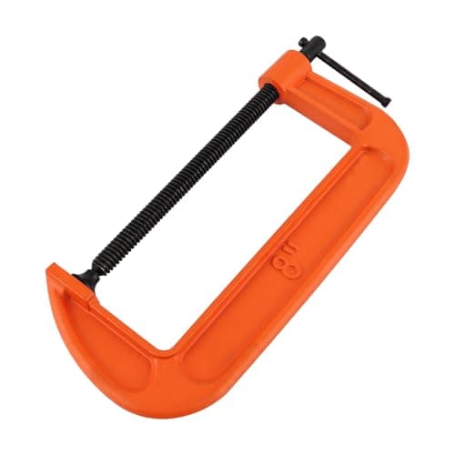 Image of ASelected G Clamp 8 Inch (200 Mm) Heavy Duty Screw G-Clamps Capacity -G-Clamps- Industrial Strength C Clamp Set for DIY Enthusiasts and Professionals(Orange)