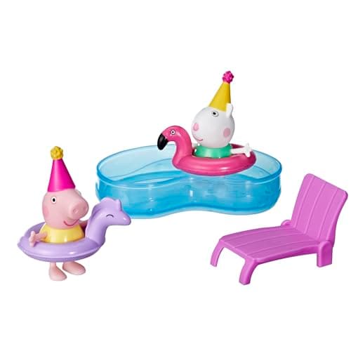 Image of Peppa Pig Peppa’s Pool Party Playset with 2 Figures and 4 Accessories