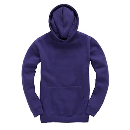 Image of D&H CLOTHING UK Kids Children Pullover Hoodie Hooded Sweatshirt Boys Girls Unisex (12-13, Purple)
